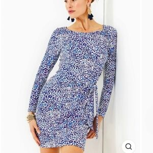 Lilly Pulitzer BRYSON LONG SLEEVE DRESS RESORT WHITE TWISTED UP SZ XL NWT